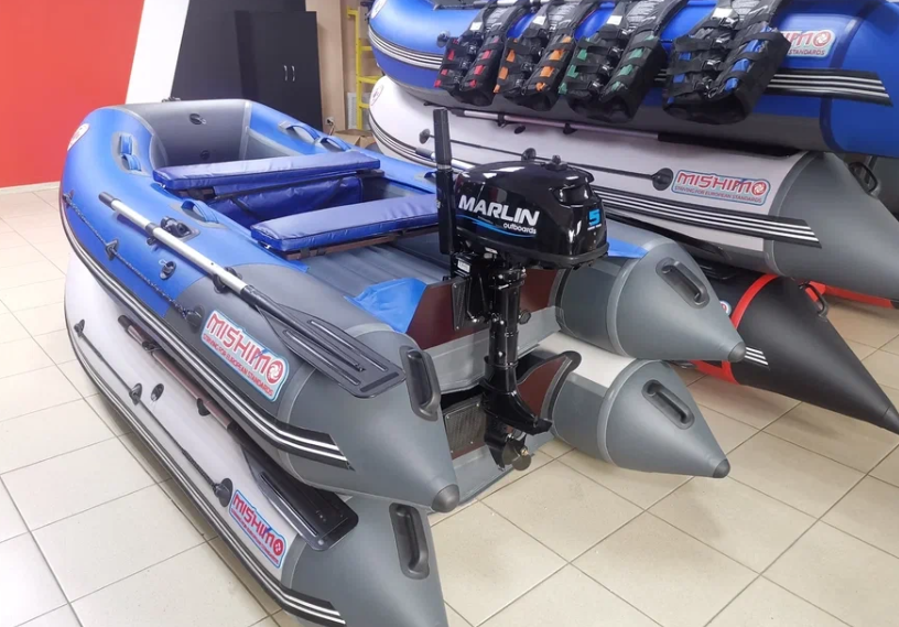 КОМПЛЕКТ ЛОДКА MISHIMO LITE 315 + МОТОР 5л.с в Калининграде