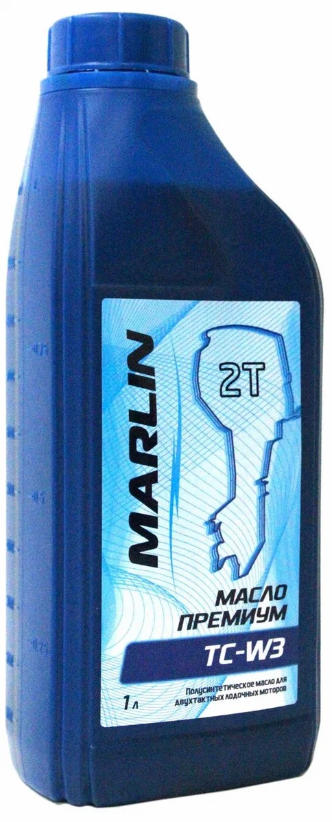 МАСЛО ПОЛУСИНТЕТИЧЕСКОЕ MARLIN ПРЕМИУМ 2Т, TC-W3, 1 ЛИТР в Калининграде