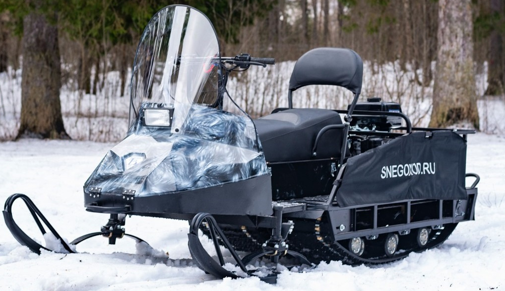 Миниснегоход Бурлак Егерь Экспедитор 15 л.с. , реверс, тормоз, капот белый в Калининграде
