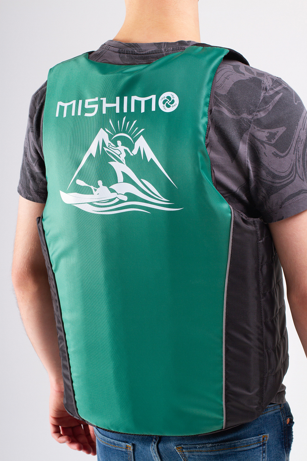 Жилет спасательный MISHIMO PRO Премиум качества Черно-зеленый в Калининграде