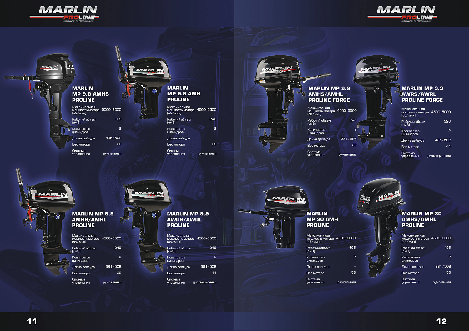 Лодочный мотор MARLIN PROLINE MP 9.9 (20) AMHS FORCE в Калининграде